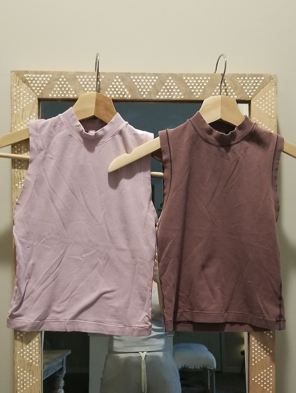 SKIMS Sleeveless Mock Neck Tank Top Duo - Light Mauve & Dusty Plum